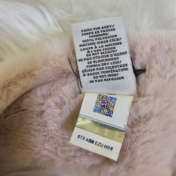 UGG Faux Fur Crystal Pink Headband - Picture 6 of 7